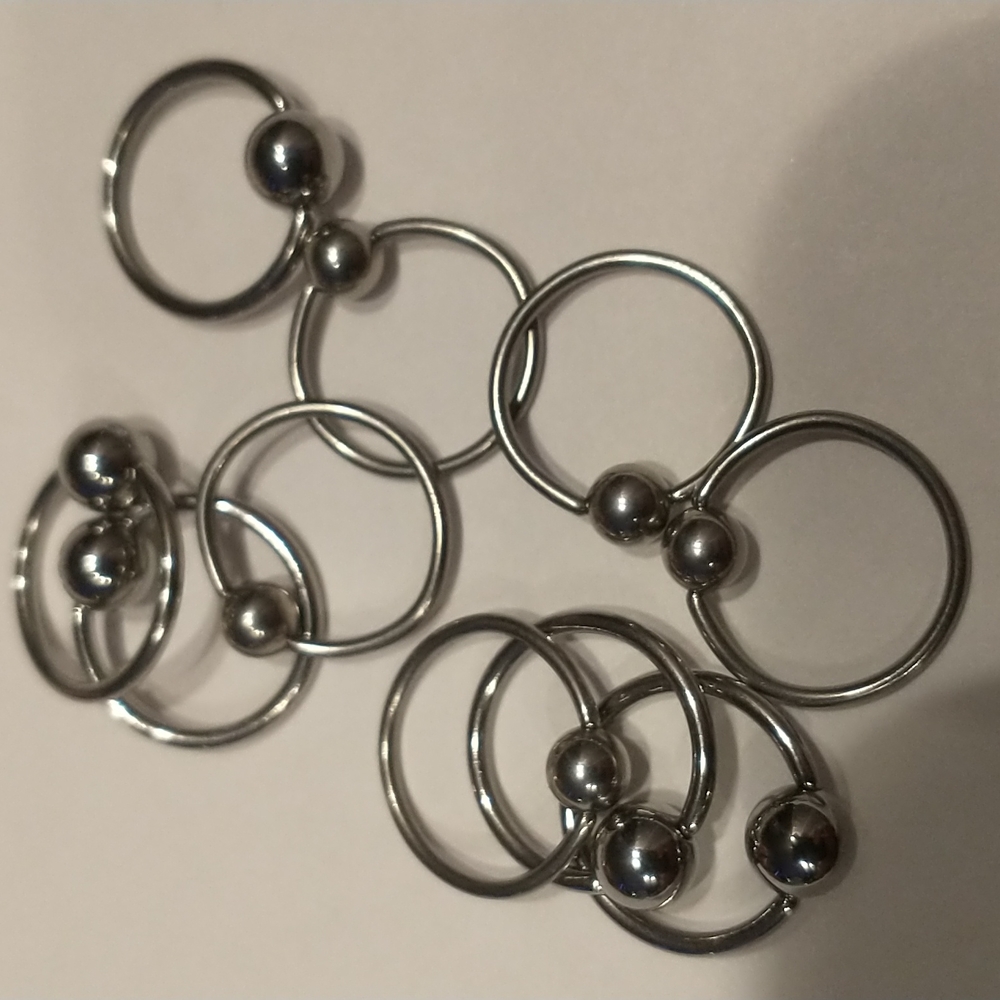 Half inch diameter, 16 gauge CBR, 10 per package, stainless steel, brand new